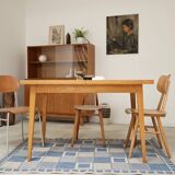 Extendable lacquered table czechoslovakia trud 1960