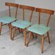 Set of 3 Czech TON Bystrice "Thonet" chairs, made of wood, 1960.