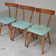 Set of 3 Czech TON Bystrice "Thonet" chairs, made of wood, 1960.