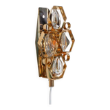 Vintage wall sconce in brass and crystal from the 1960s, Regency lamp in brass.