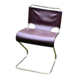 Leather designer chair - Biscia model - Pascal Mourgue