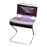 Leather designer chair - Biscia model - Pascal Mourgue