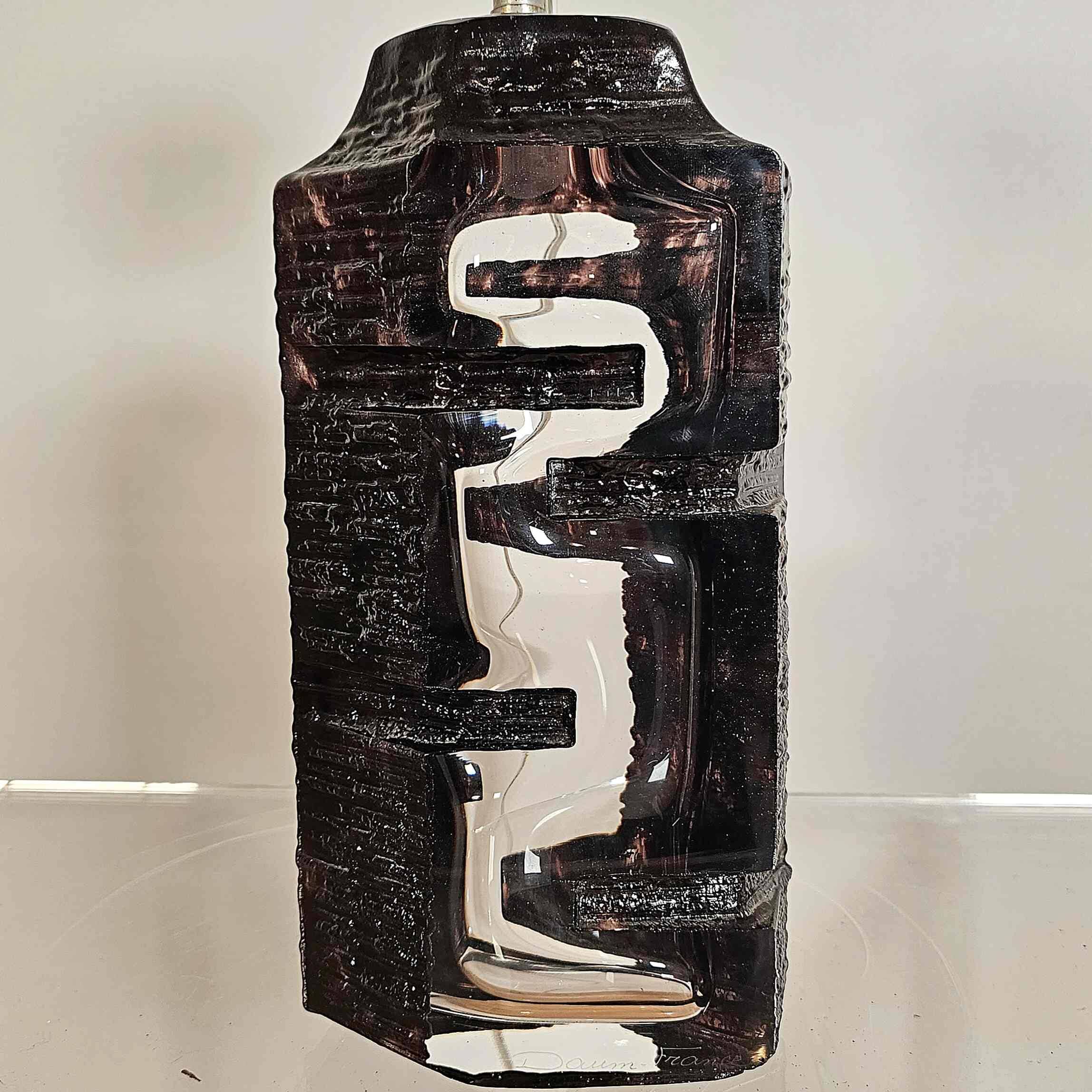 Daum, argos model crystal lamp base, circa 1970