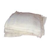 15 serviettes damassées blanches avec mongramme