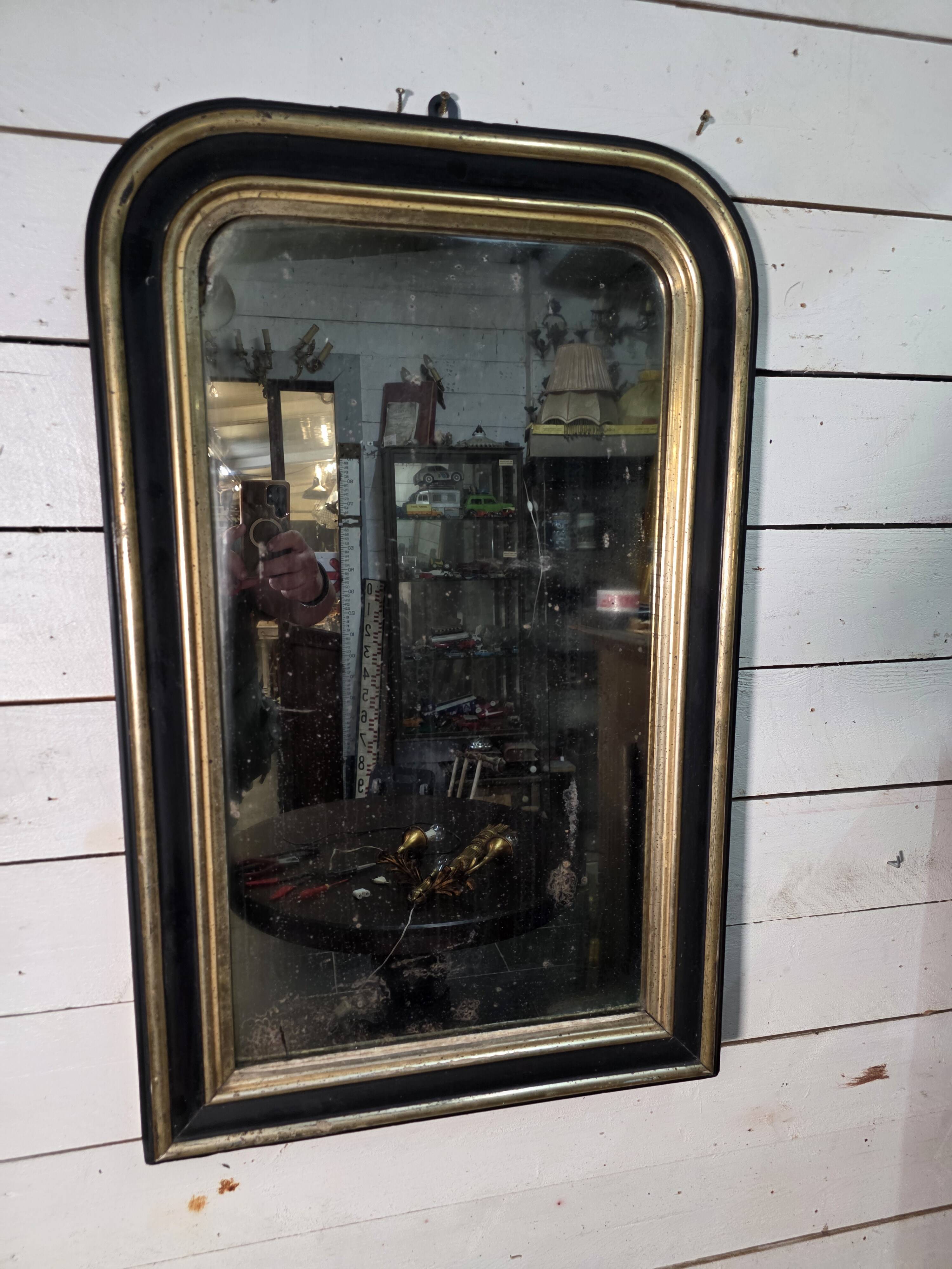 Miroir style Napoléon III du XIXème , 90×57cm