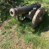 Cast iron barrel on wheels