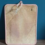 Barber mirror pink plastic surround 18x24cm