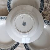 4 vintage deep plates in ironstone, Morocco model - Moulin des Loups