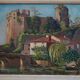Oil on wood panel CHATEAU DE CLISSON 44 by PIERRE BERTRAND, frame 1940