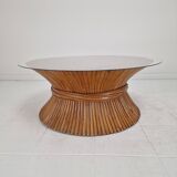 Table basse en bambou en forme de gerbe de blé par McGuire, États-Unis, vers 1970