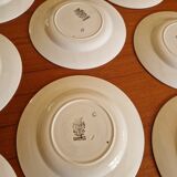 Lot De 8 Assiettes À Dessert Manufacture De Gien Modèle Garches