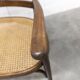 Fischel bench 1930 curved wood artisanal cane handmade