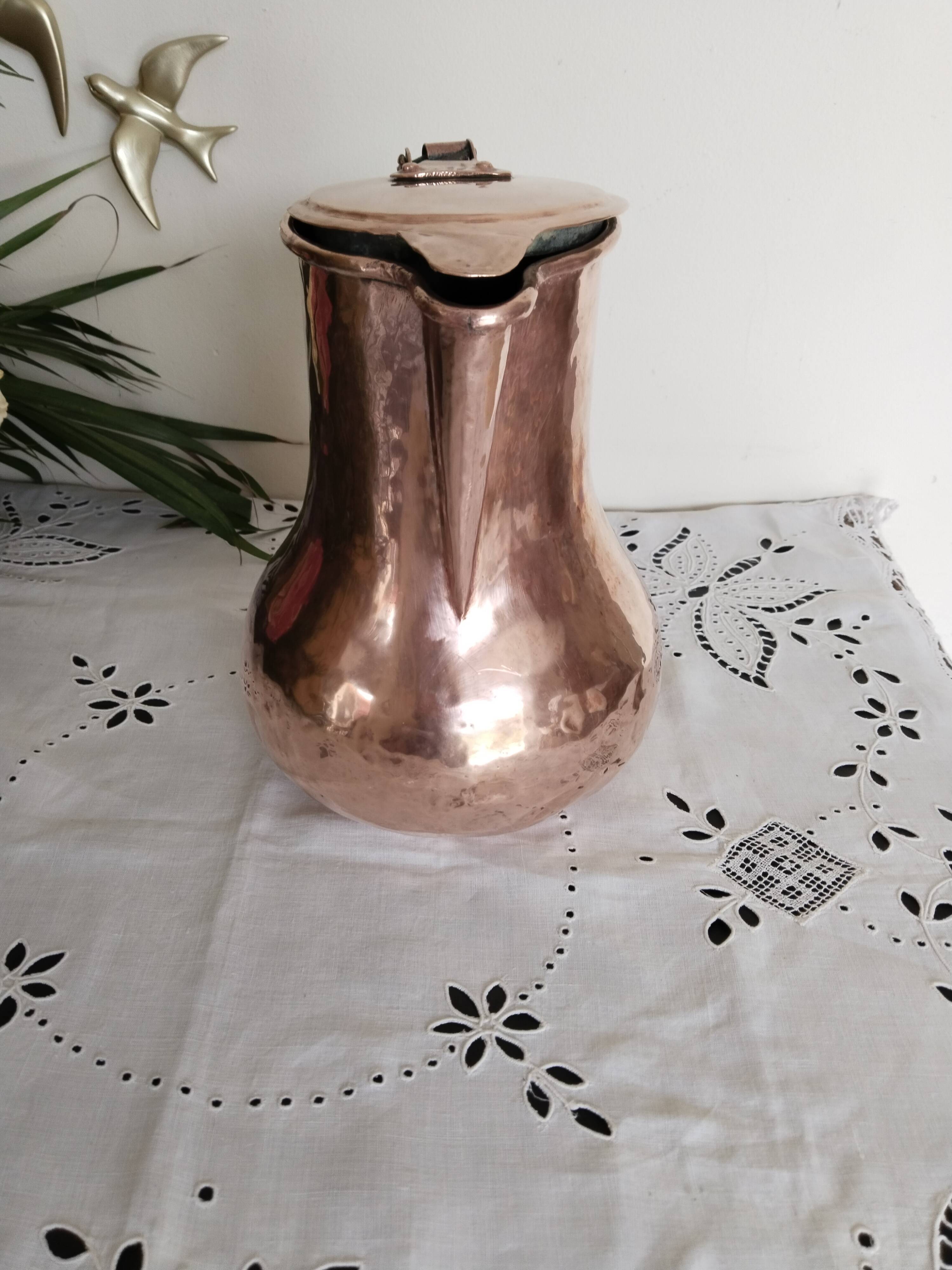 Old thick copper jug, jug