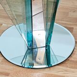 "Vaso" table in beveled glass, mirror and chrome, Gallotti & Radice, circa 1980