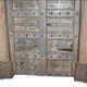 Old Indian door in old teak, original piece and patina