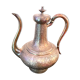 Oriental teapot made of crafted silver metal