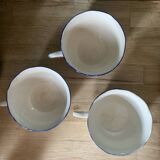 3 Sarreguemines earthenware lunches, Lancaster decor.