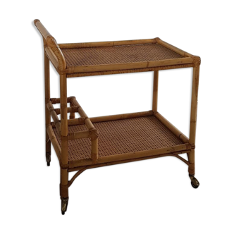 Rattan serving table circa 1960