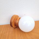 Revised 80s pine ball wall lamp