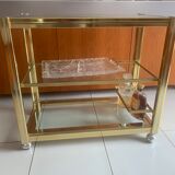 Trolley Hollywood Regency in glass and brass