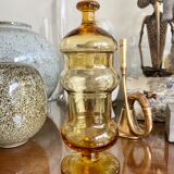 Amber glass jar