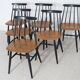 Set of Fanett chairs Scandinavian design by Ilmari Tapiovaara