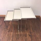 Wood and metal nesting tables 1970