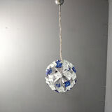 Hammered glass chandelier, 1970s