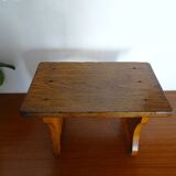 Vintage brutalist wooden stool