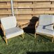 Magnifique ensemble de salon scandinave canapé et 2 fauteuils