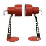 Pair of orange lamps