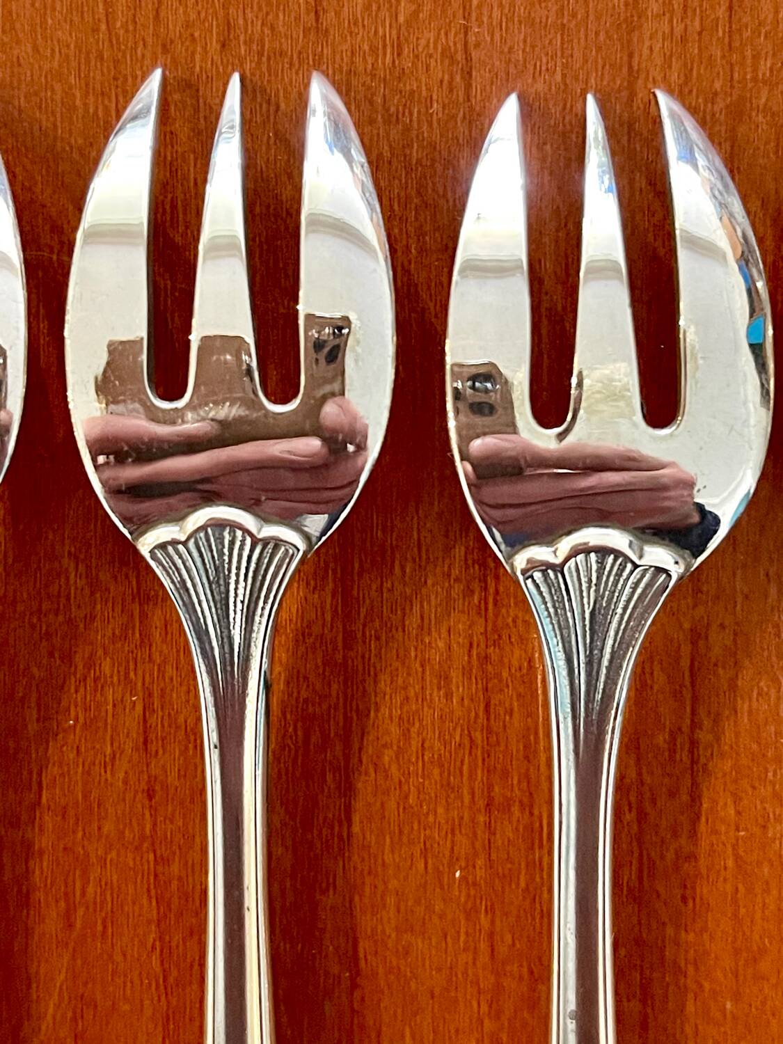 Christofle hemerocallis art nouveau, 6 oyster forks
