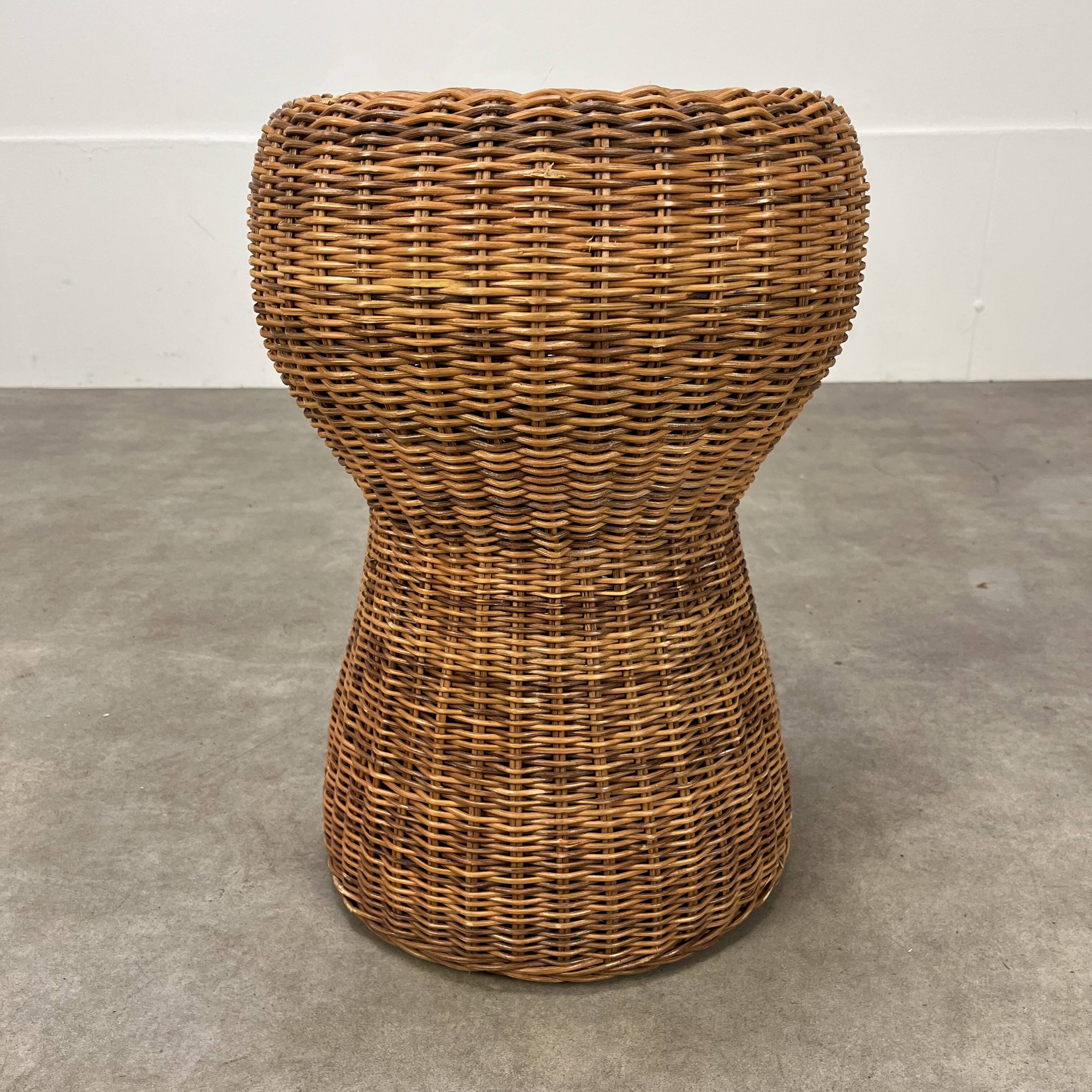 Champagne cork rattan stool