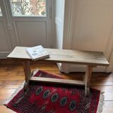 Old school bench in raw wood