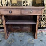 Napoleon III oak and walnut store counter