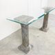 Vintage marble column console table Italy, 1960s