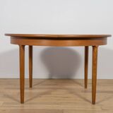 Mid-Century Round Teak Extendable Dining Table, United Knigdom, 1960s