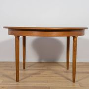 Mid-Century Round Teak Extendable Dining Table, United Knigdom, 1960s