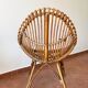 Italian 1960s original rattan egg armchair