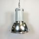 Industrial aluminium lamp with iron grid from siemens, 1980’s