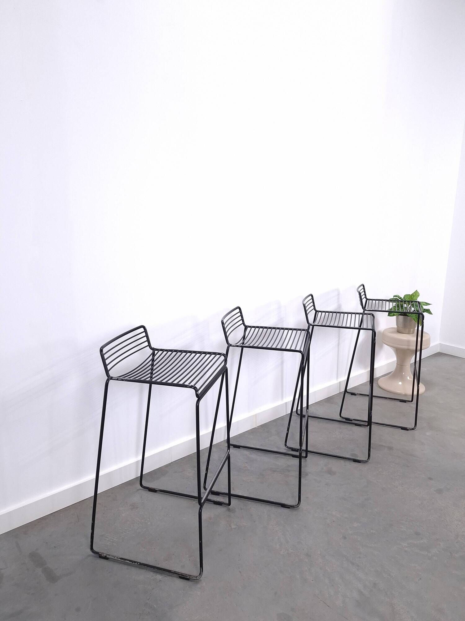 Set 4 x Zwarte HAY barkruk, Hee Welling