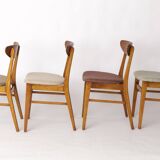 Set of 4 Danish Teak Dining Chairs by Farstrup Møbler – 1960s, Upholstered