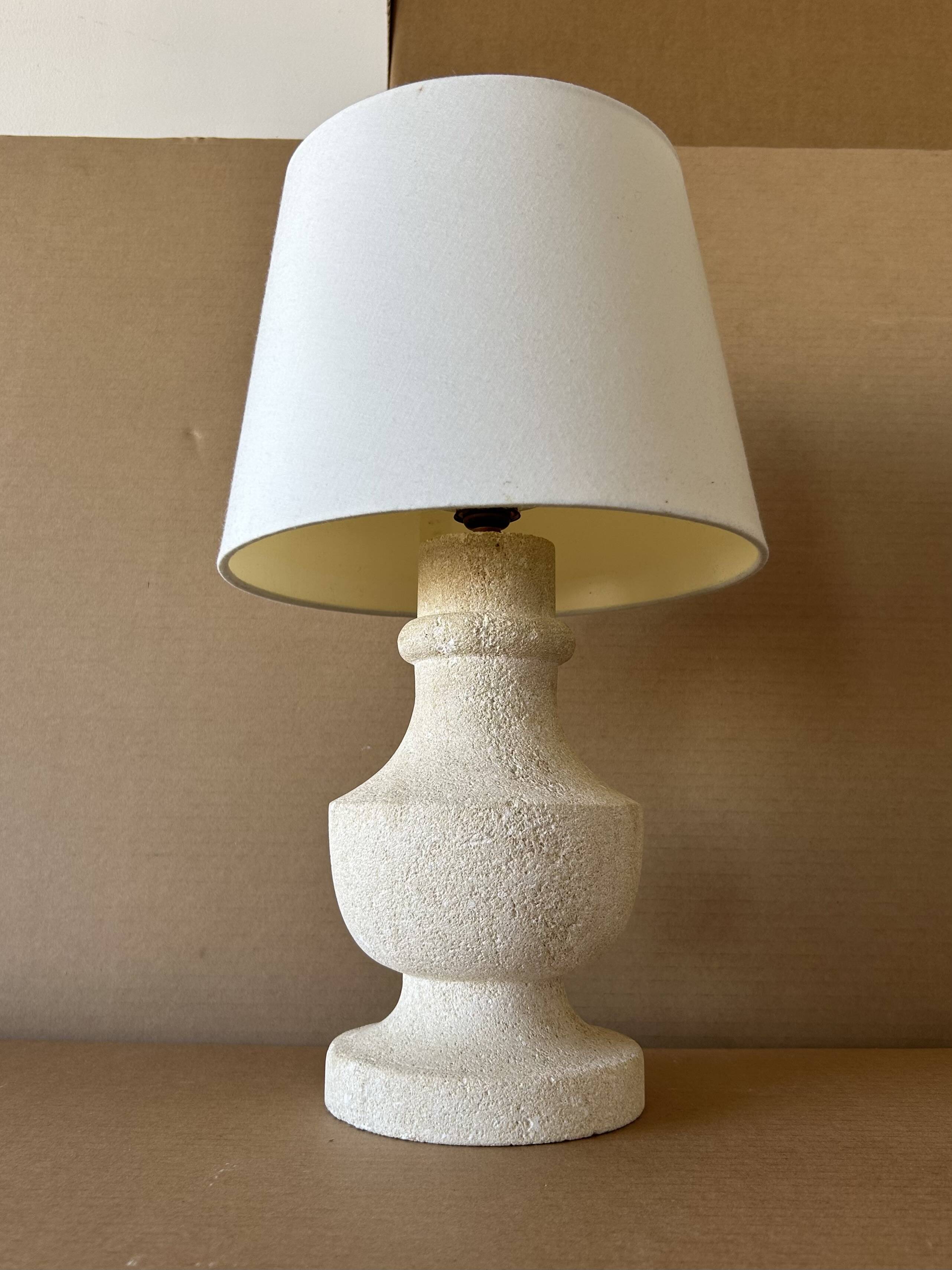 Vintage stone table lamp