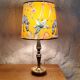 Brass and wood lamp