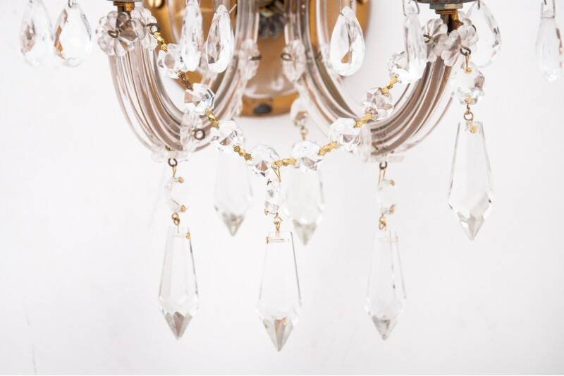 A pair of crystal sconces, France.