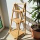 Vintage folding bamboo shelf 1950