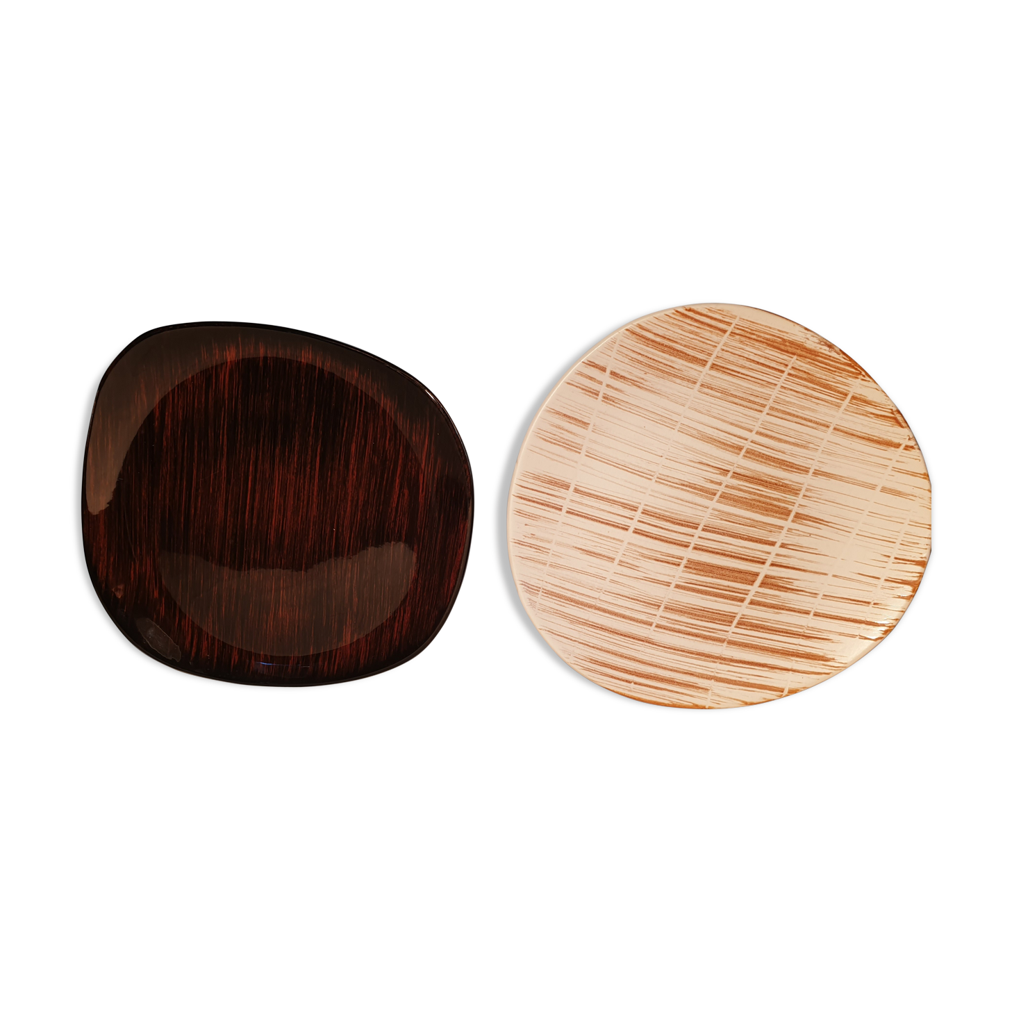 50's free-form plate duo