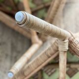 4 vintage rattan chairs