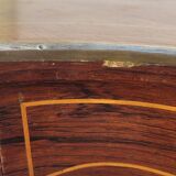 Napoleon III violin-shaped middle desk table 19th in marquetry