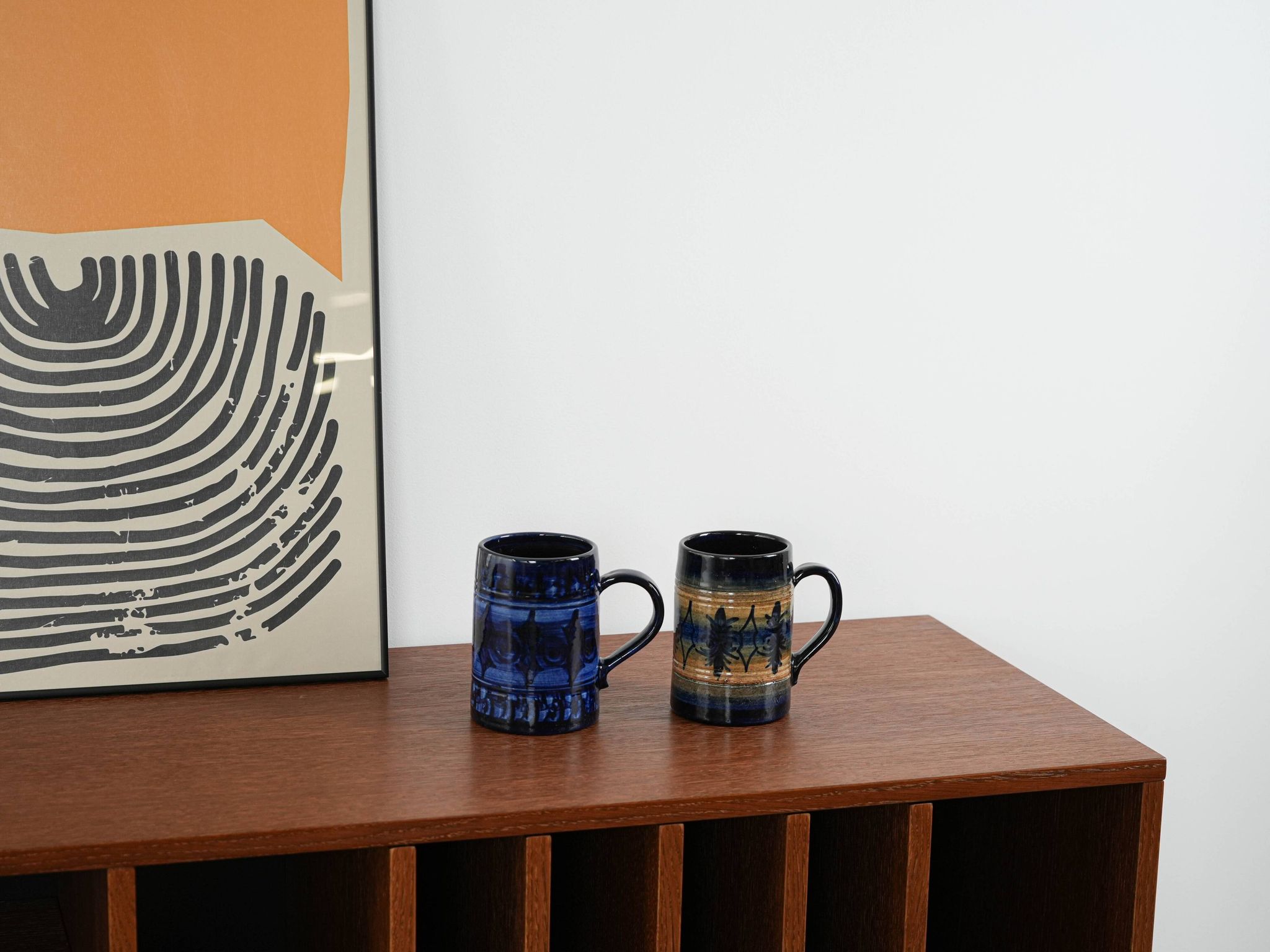 Ceramic beer mug, Danish design, 1970s, made in Denmark